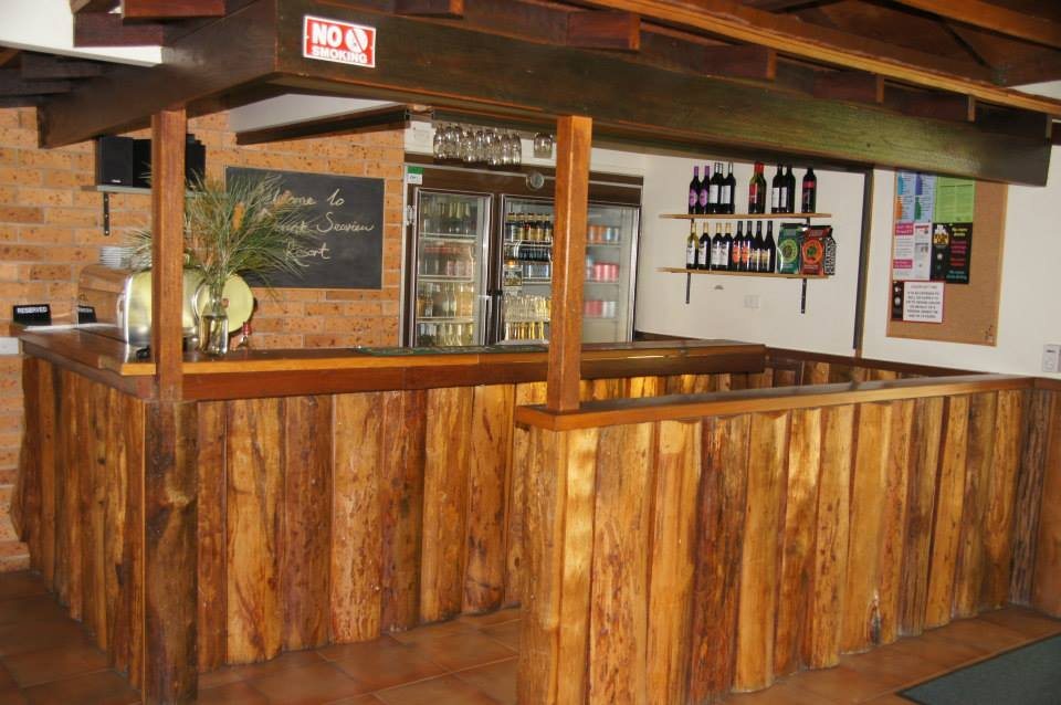 The rustic timber bar