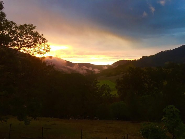 Sunset over the ranges
